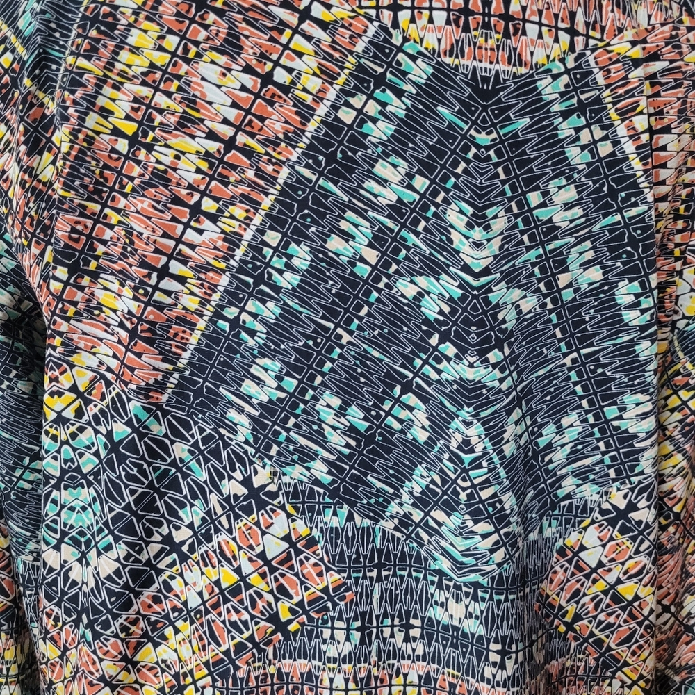 Hinge Multicolored Abstract Pattern Zip Up Jacket… - image 4